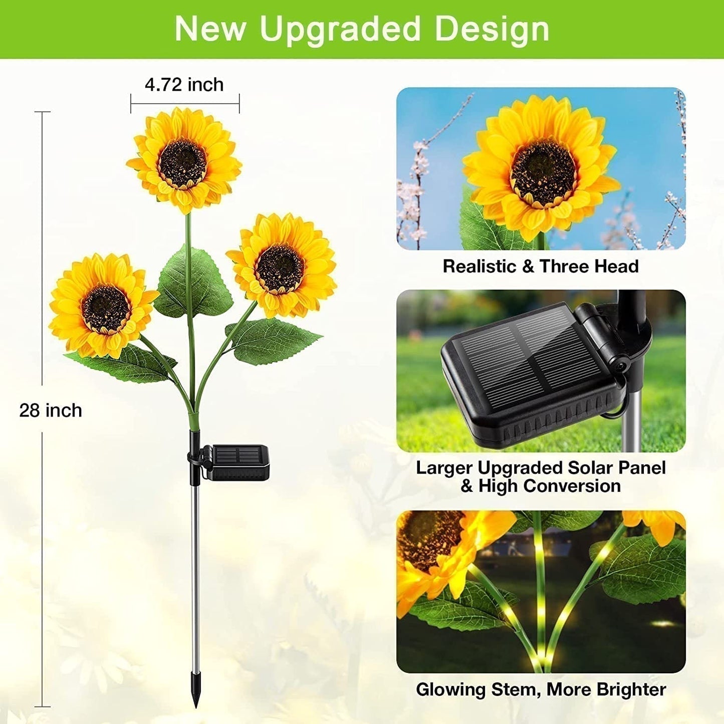 Sunflower Solar Lights – Auto On/Off