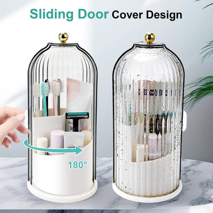 Sliding Lid Toothbrush Organizer