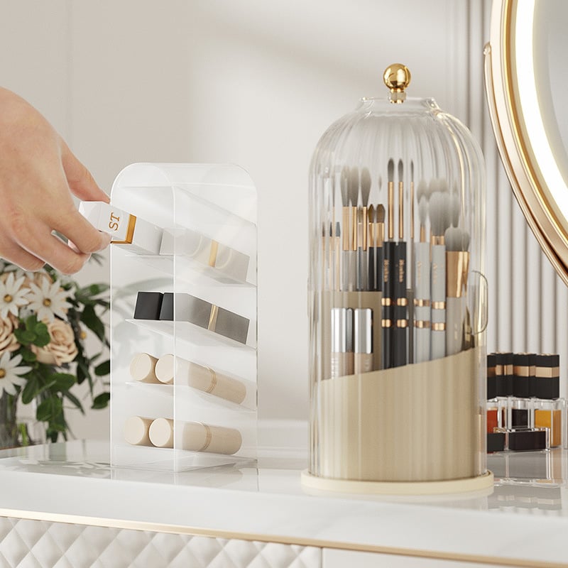 Sliding Lid Toothbrush Organizer