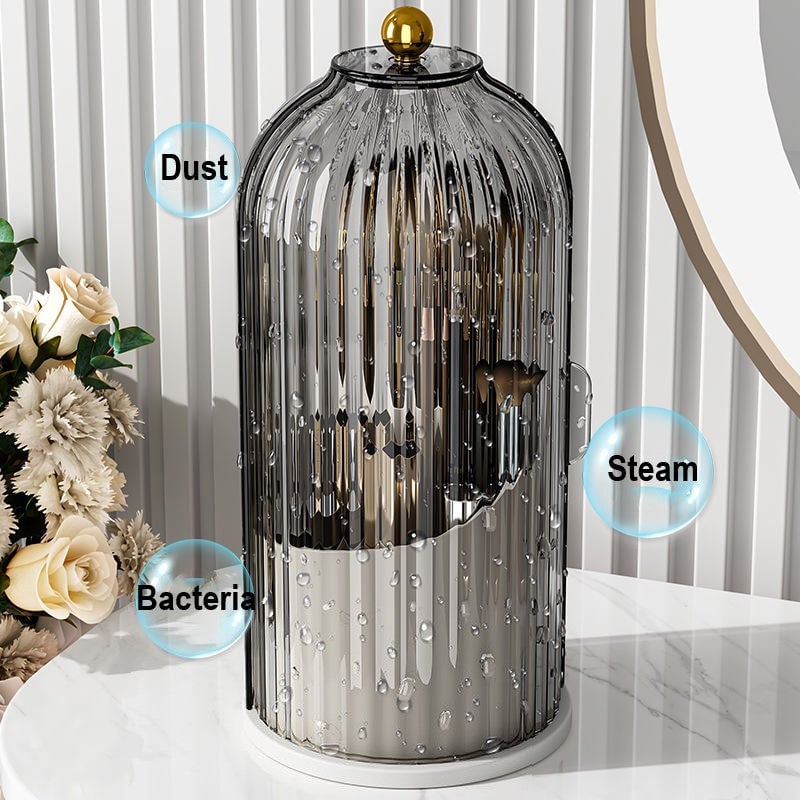 Sliding Lid Toothbrush Organizer