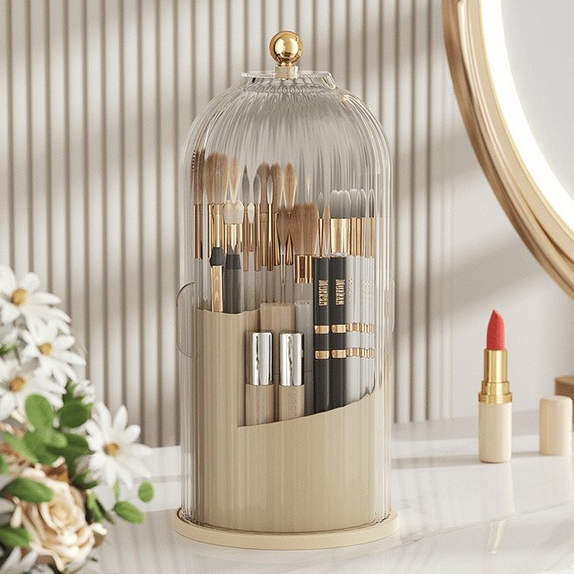 Sliding Lid Toothbrush Organizer