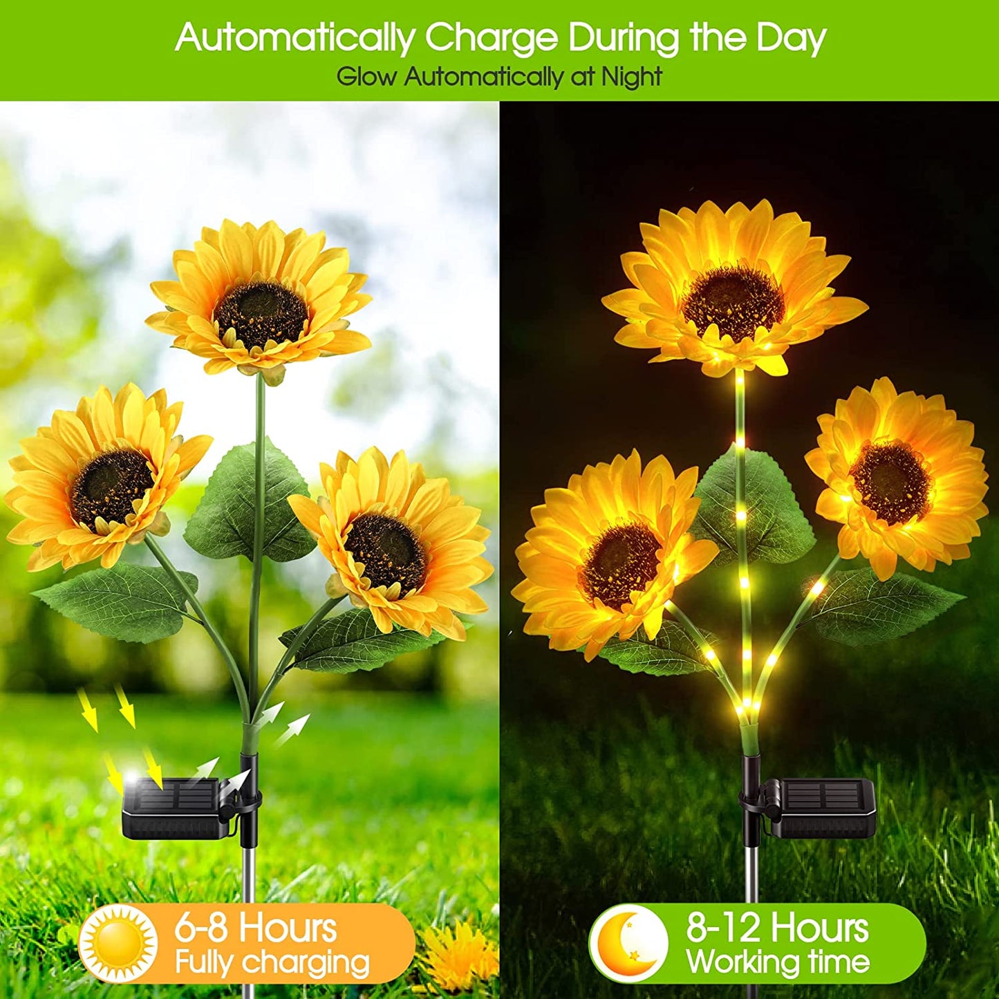 Sunflower Solar Lights – Auto On/Off
