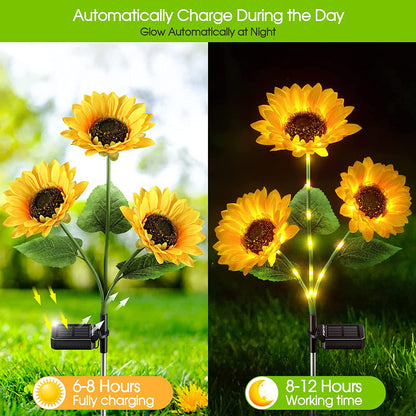 Sunflower Solar Lights – Auto On/Off