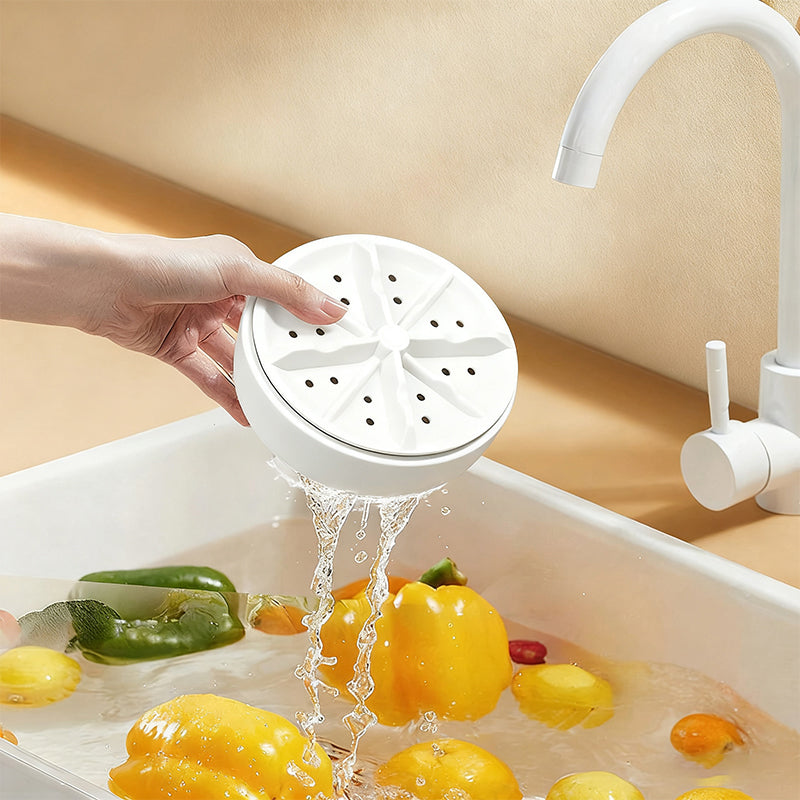 Efficient portable fruit and vegetable washing machines