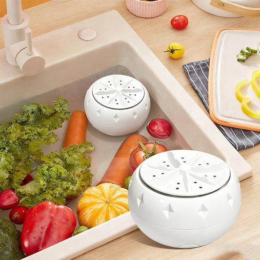 Efficient portable fruit and vegetable washing machines