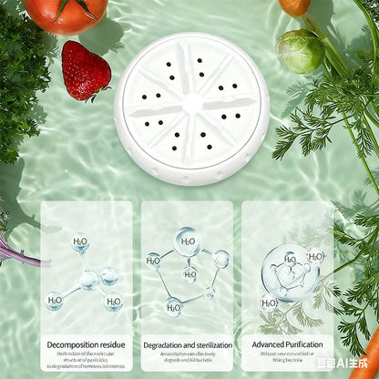 Efficient portable fruit and vegetable washing machines