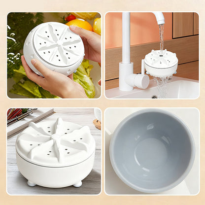 Efficient portable fruit and vegetable washing machines