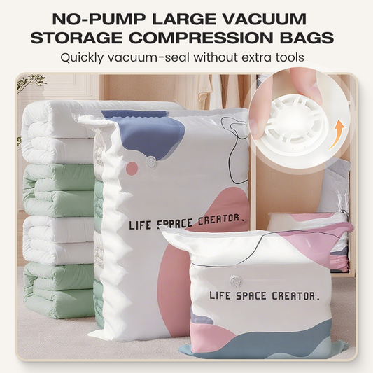 No‑Pump Vacuum Storage Bags
