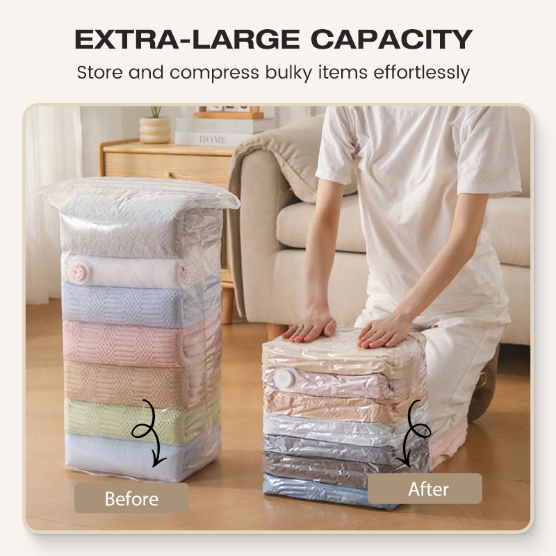 No‑Pump Vacuum Storage Bags