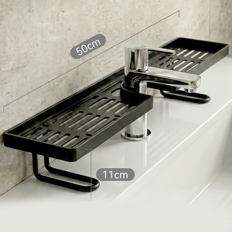No-Drill Kitchen Sink Sponge Holder & Drain Rack
