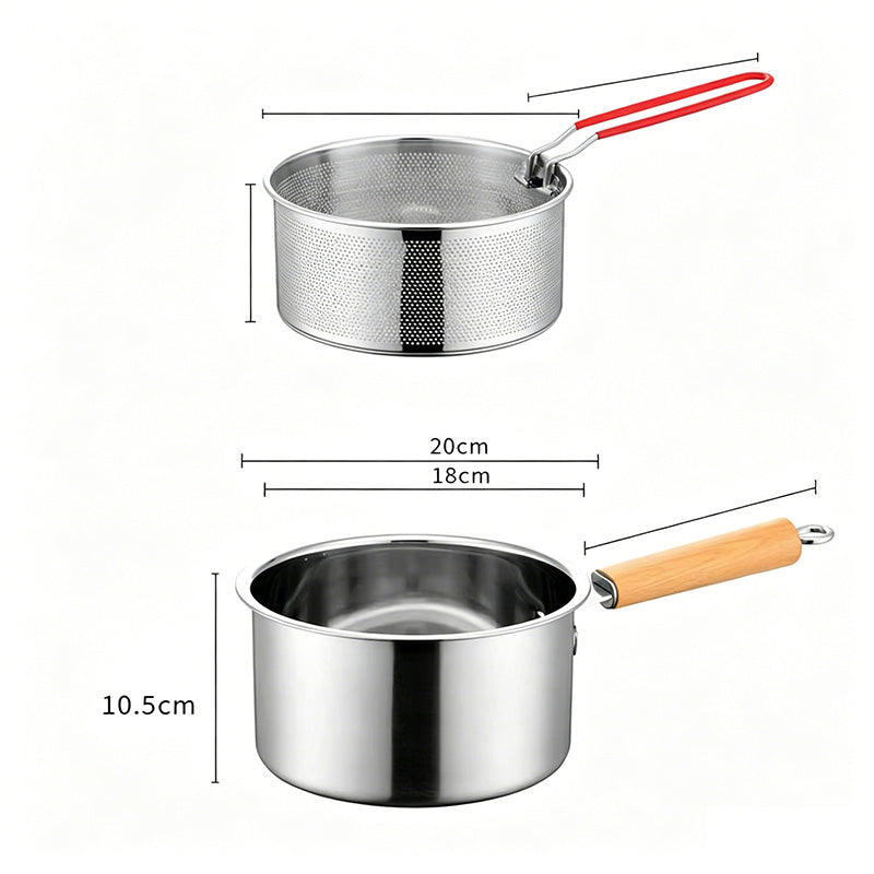 304 Stainless Steel Frying Pot